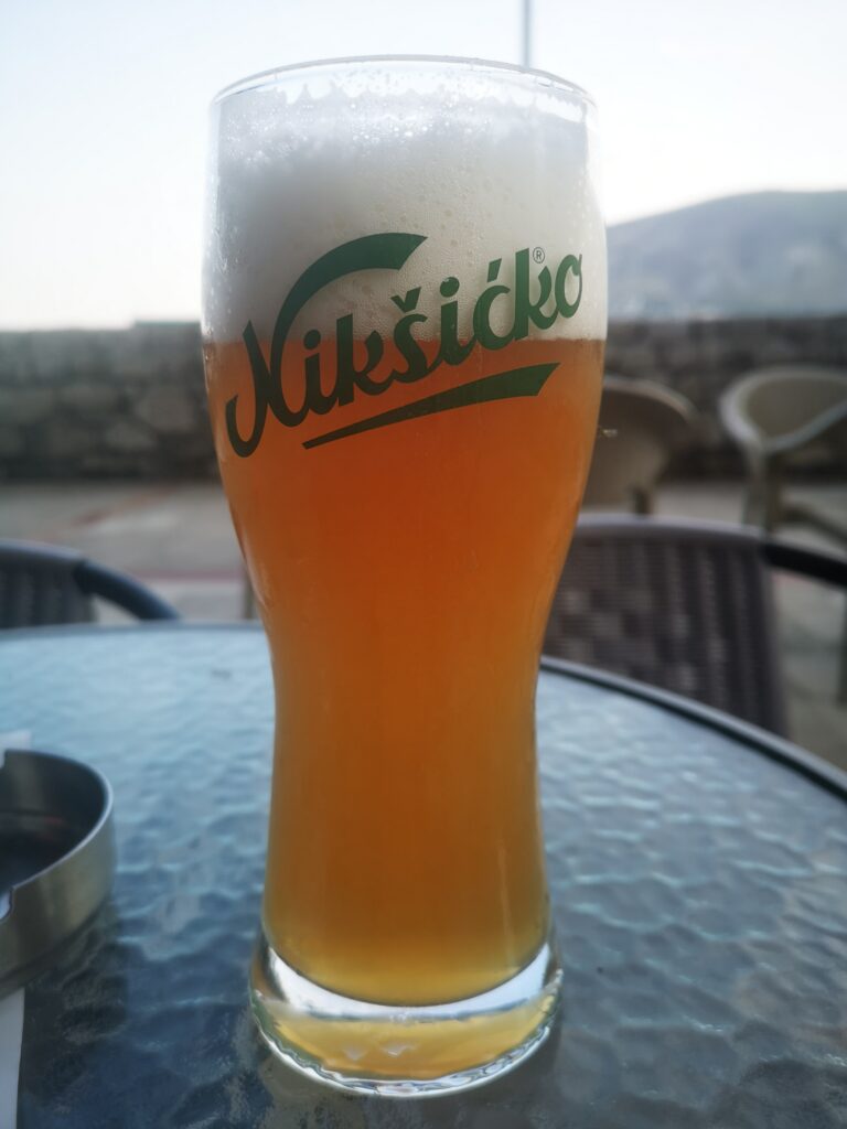 Local Montenegrin beer Nikšićko Nefiltrirano