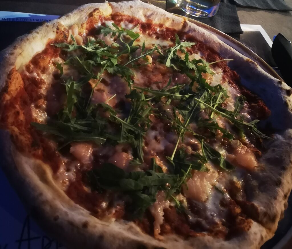Local food: Salmon Pizza