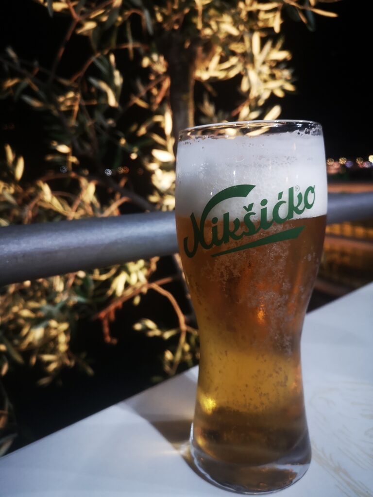 Local Montenegrin beer Nikšićko