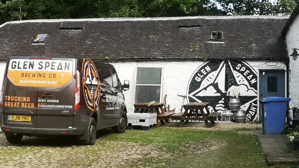The Glen Spean brewery housed in an 1870s cow shed - a local independent brewery.