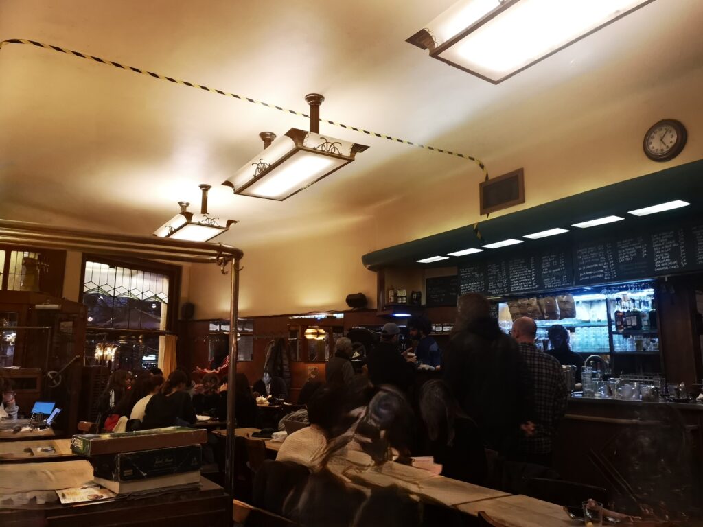 The inside of the Brasserie Verschueren building.